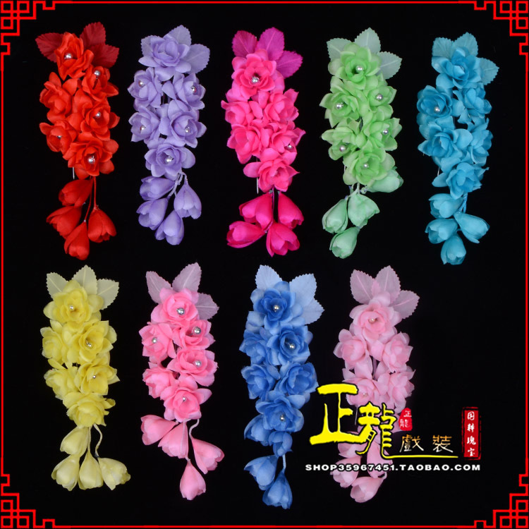 太原鬓花头饰小花头花 真丝绢花