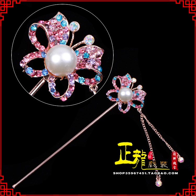 太原花旦小姐青衣头饰簪子 蝴蝶发簪